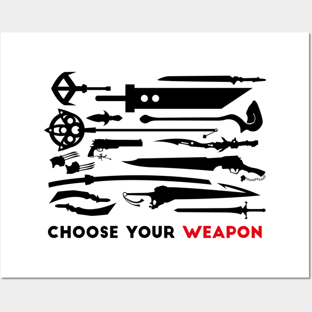 Final Fantasy "Choose Your Weapon" Wall Art by LittleBearArt